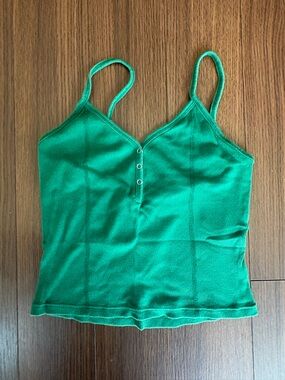 Topshop Emerald Green Ribbed Snap-Front One-Piece